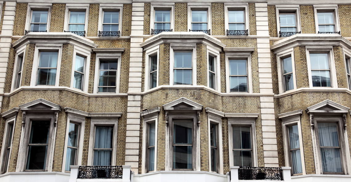 Classic Victorian houses in London